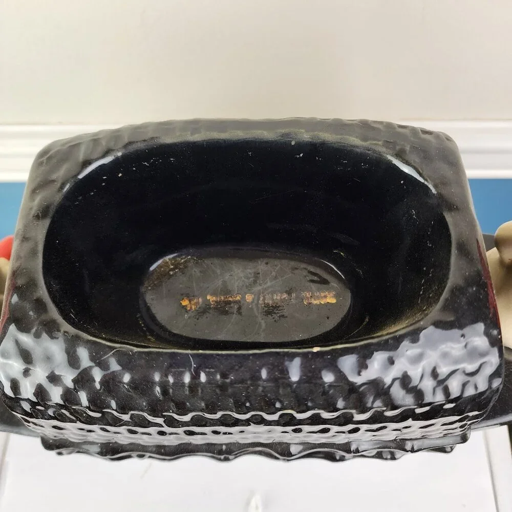 Vintage Mid Century Fuhry & Sons Ceramic Asian Boat TV Table